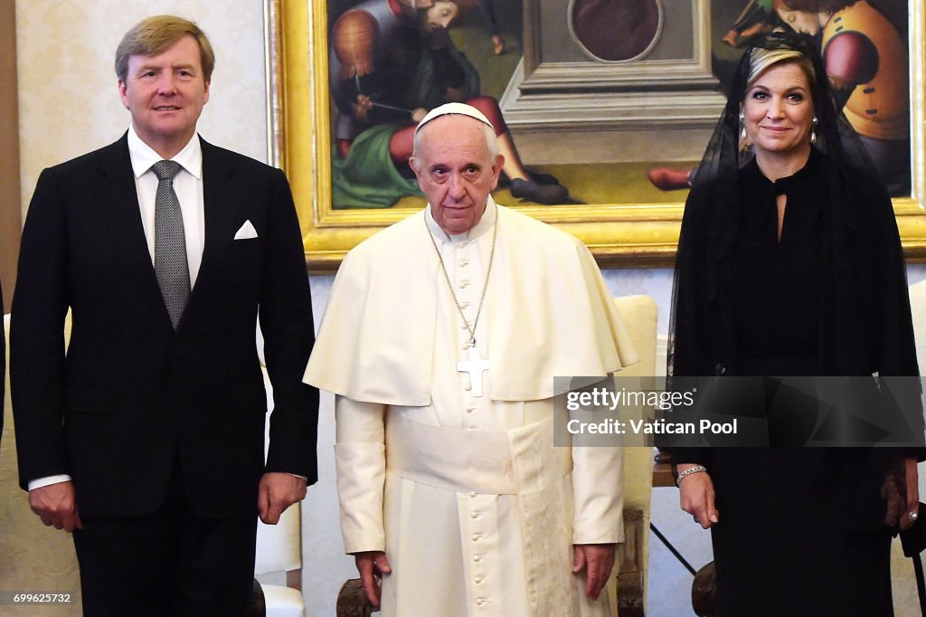 Pope Meets King And Queen Of The Netherlands