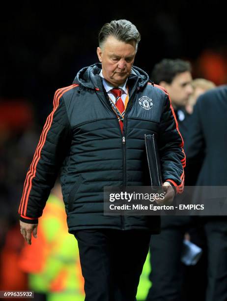 Manchester United manager Louis van Gaal after the game.