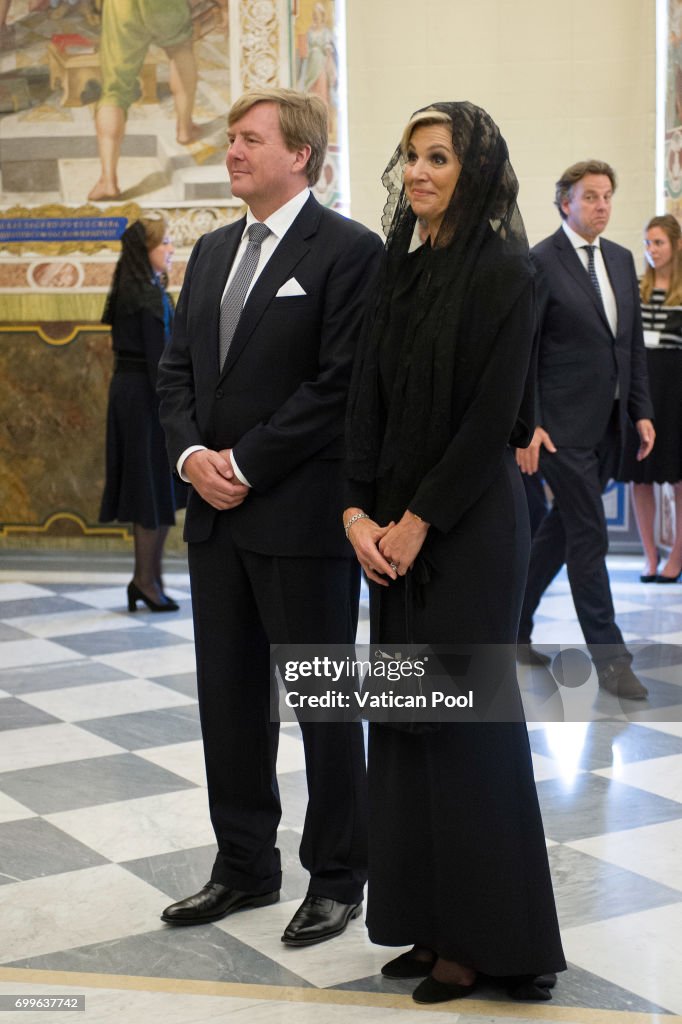 Pope Meets King And Queen Of The Netherlands