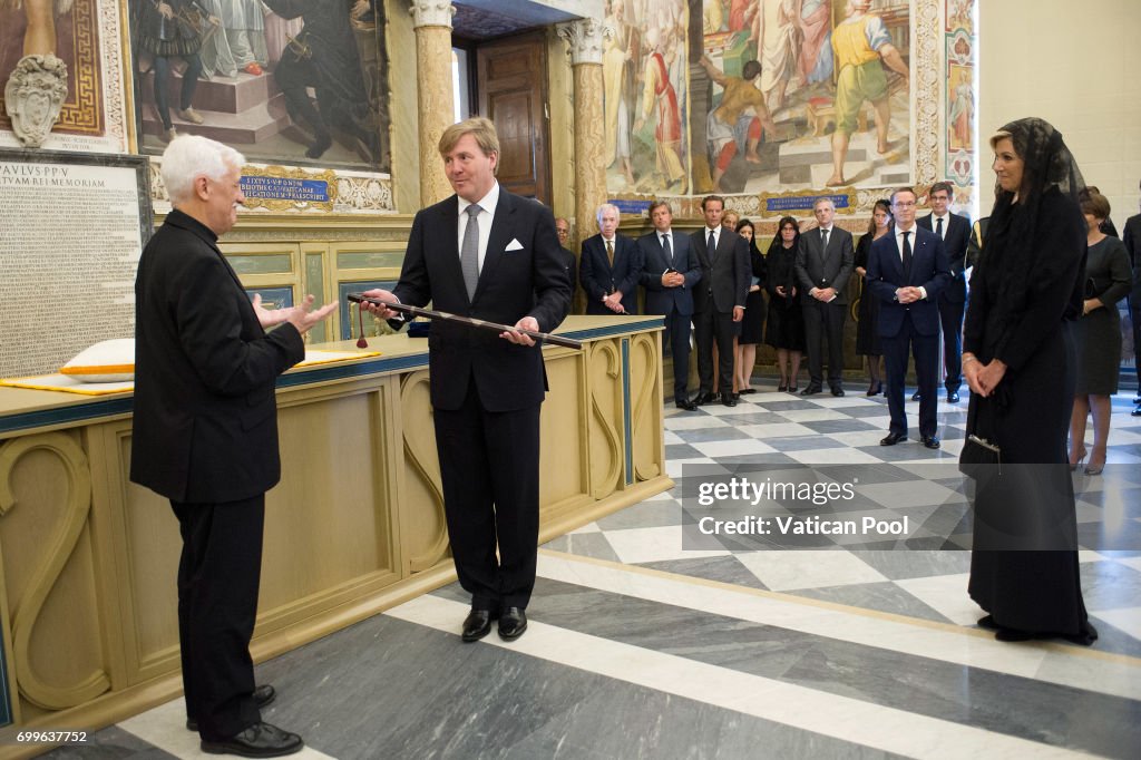 Pope Meets King And Queen Of The Netherlands