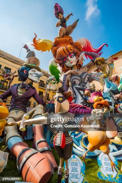 fallas festival - las fallas stock-fotos und bilder