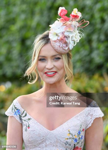 Laura Whitmore attends Ladies Day of Royal Ascot 2017 at Ascot Racecourse on June 22, 2017 in Ascot, England.