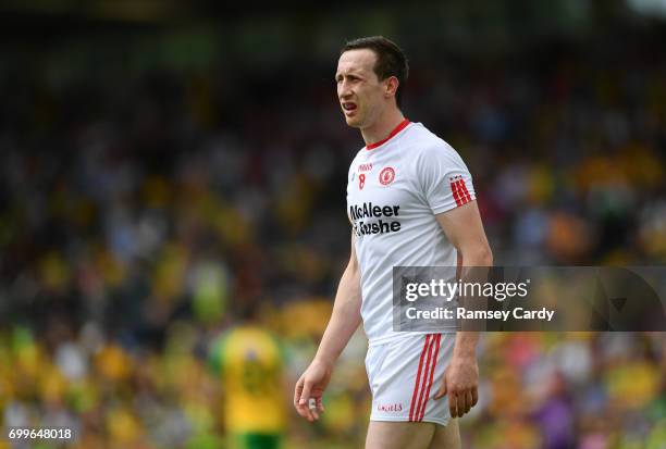 Monaghan , Ireland - 18 June 2017; Colm Cavanagh of Tyrone during the Ulster GAA Football Senior Championship Semi-Final match between Tyrone and...