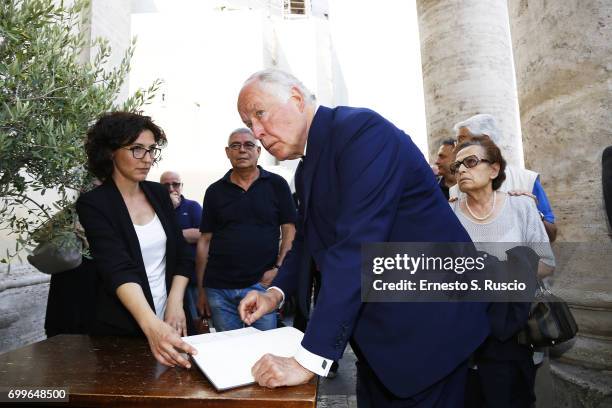 Nicola Bulgari attends during the Carla Fendi Funeral at Chiesa degli Artisti on June 22, 2017 in Rome, Italy.