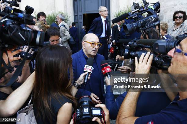 Dante Ferretti attends during the Carla Fendi Funeral at Chiesa degli Artisti on June 22, 2017 in Rome, Italy.