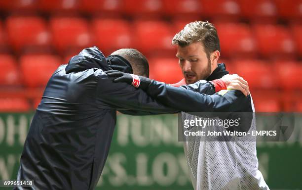 Charlton Athletic's Marco Motta during warmup.