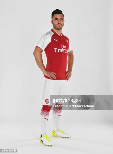 Arsenal's latest signing Sead Kolasinac at London Colney on June 6, 2017 in St Albans, England.