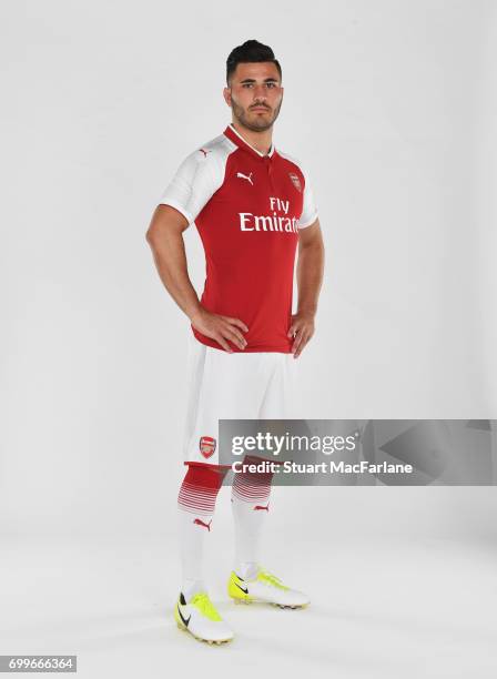 Arsenal's latest signing Sead Kolasinac at London Colney on June 6, 2017 in St Albans, England.