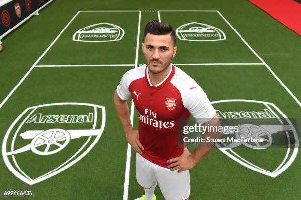 Arsenal's latest signing Sead Kolasinac at London Colney on June 6, 2017 in St Albans, England.