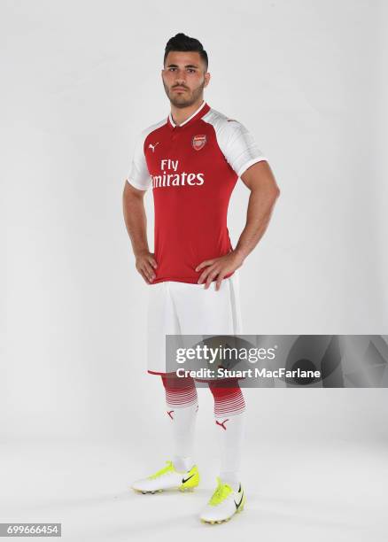 Arsenal's latest signing Sead Kolasinac at London Colney on June 6, 2017 in St Albans, England.