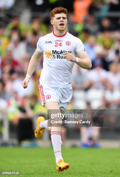 Monaghan , Ireland - 18 June 2017; Cathal McShane of Tyrone during the Ulster GAA Football Senior Championship Semi-Final match between Tyrone and...