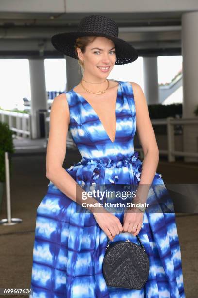 Jessica Hart attends day 3 of Royal Ascot at Ascot Racecourse on June 22, 2017 in Ascot, England.
