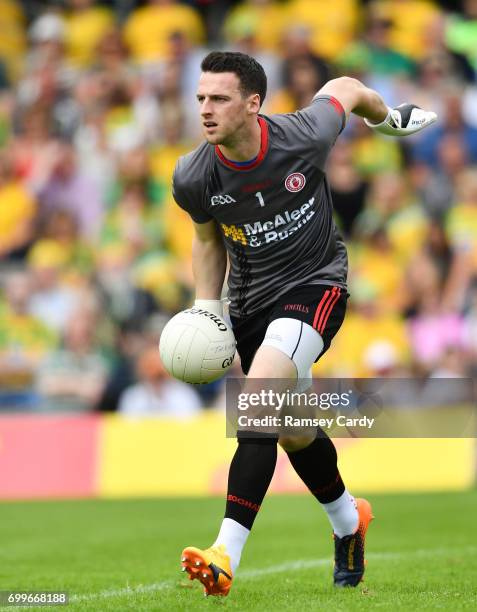 Monaghan , Ireland - 18 June 2017; Niall Morgan of Tyrone during the Ulster GAA Football Senior Championship Semi-Final match between Tyrone and...