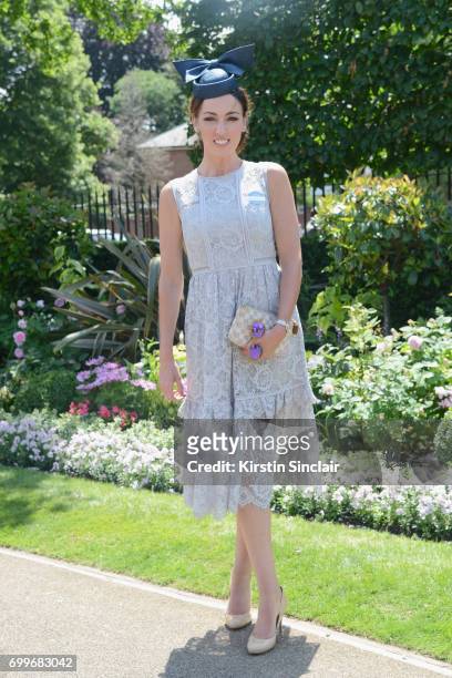 Sally Nugent attends day 3 of Royal Ascot at Ascot Racecourse on June 22, 2017 in Ascot, England.