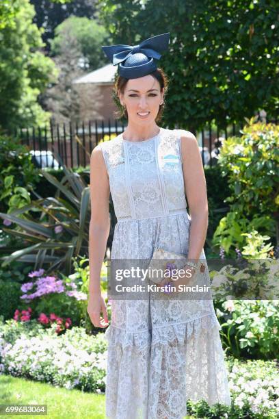 Sally Nugent attends day 3 of Royal Ascot at Ascot Racecourse on June 22, 2017 in Ascot, England.