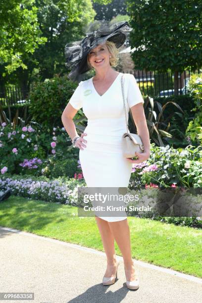 Carol Kirkwood attends day 3 of Royal Ascot at Ascot Racecourse on June 22, 2017 in Ascot, England.