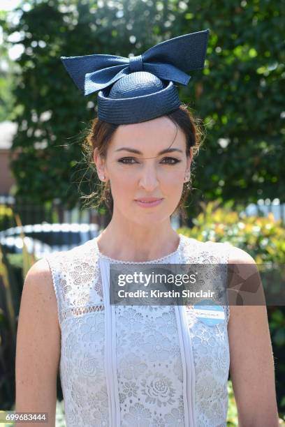 Sally Nugent attends day 3 of Royal Ascot at Ascot Racecourse on June 22, 2017 in Ascot, England.