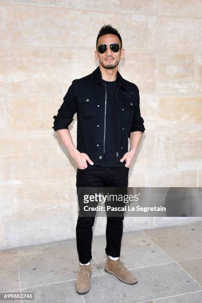 Hidetoshi Nakata attends the Louis Vuitton Menswear Spring/Summer 2018 show as part of Paris Fashion Week on June 22, 2017 in Paris, France.