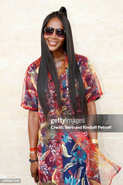 Model Naomi Campbell attends the Louis Vuitton Menswear Spring/Summer 2018 show as part of Paris Fashion Week on June 22, 2017 in Paris, France.