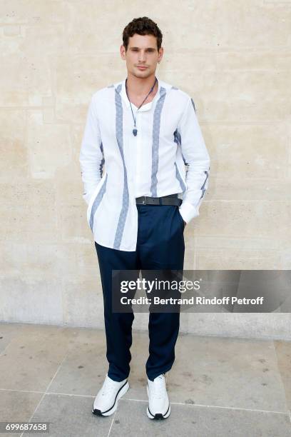 Actor Jeremie Laheurte attends the Louis Vuitton Menswear Spring/Summer 2018 show as part of Paris Fashion Week on June 22, 2017 in Paris, France.