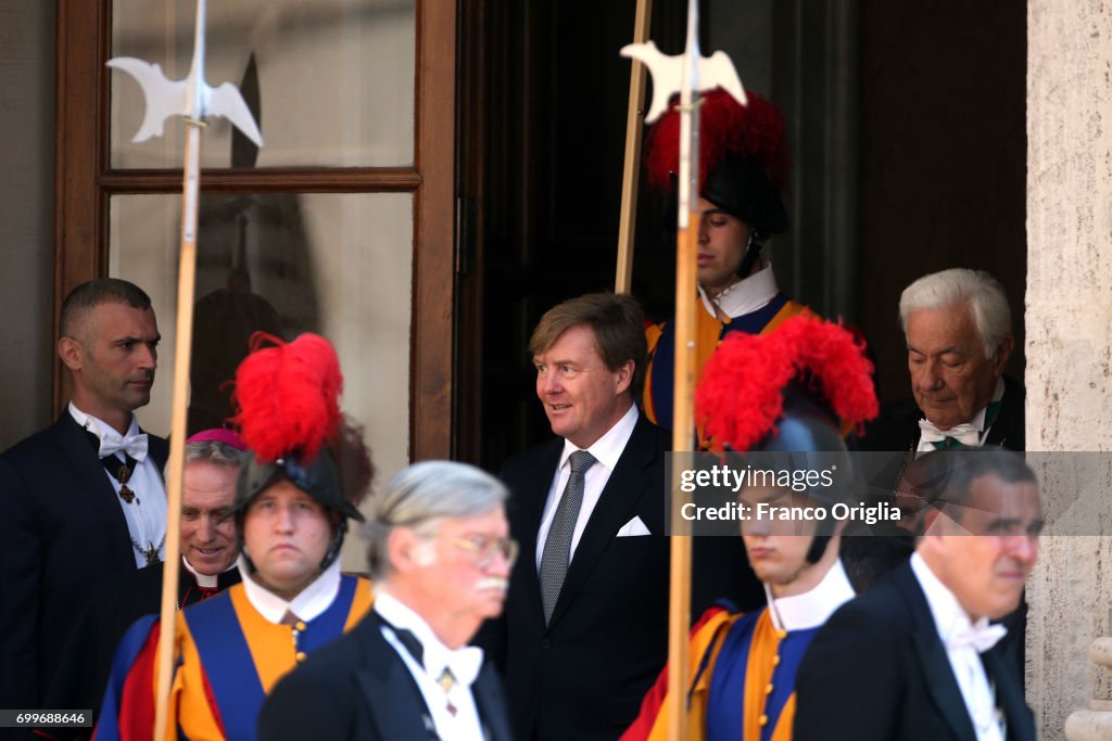 Pope Meets King And Queen Of The Netherlands