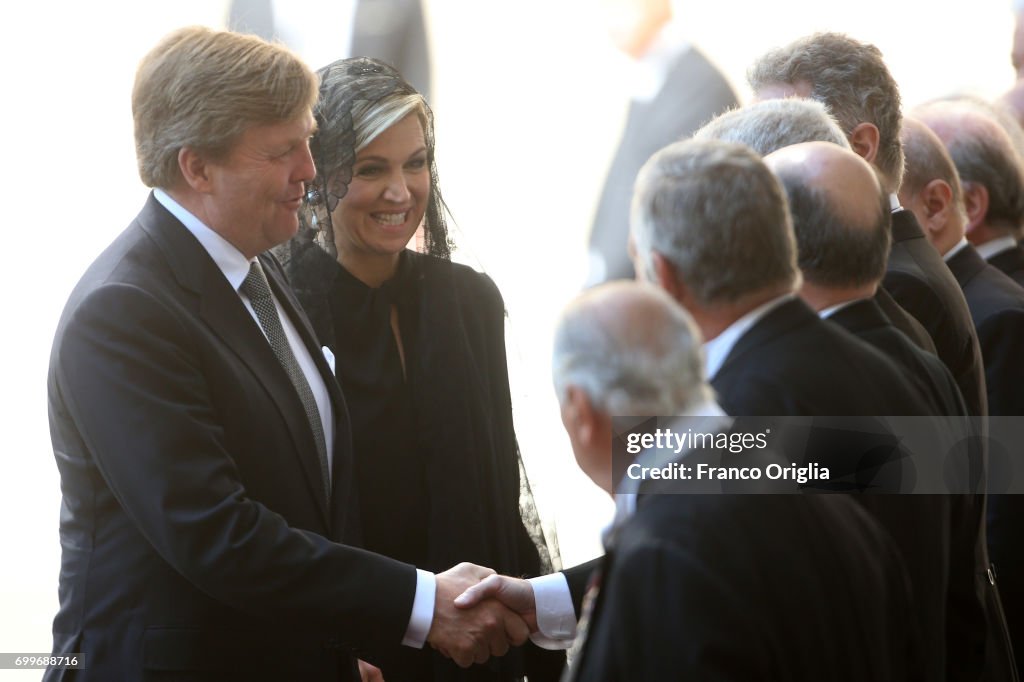 Pope Meets King And Queen Of The Netherlands