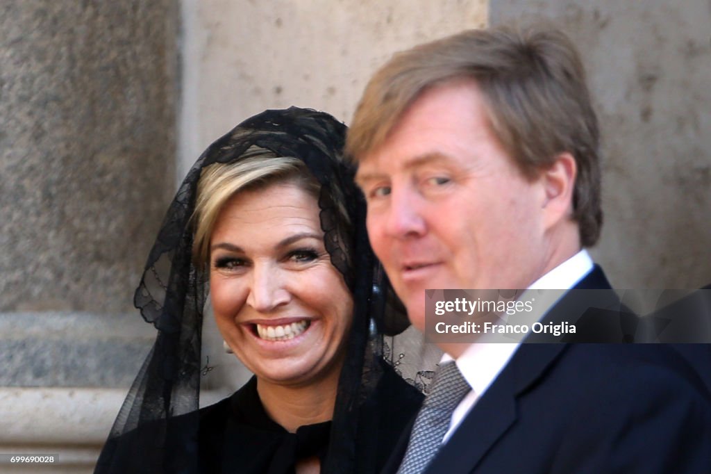 Pope Meets King And Queen Of The Netherlands