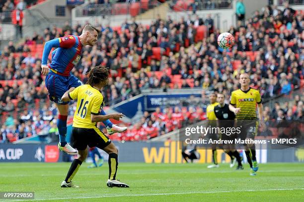 Crystal Palace's Connor Wickham scores his side's second goal of the game