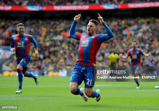 Crystal Palace's Connor Wickham celebrates scoring his side's second goal of the game