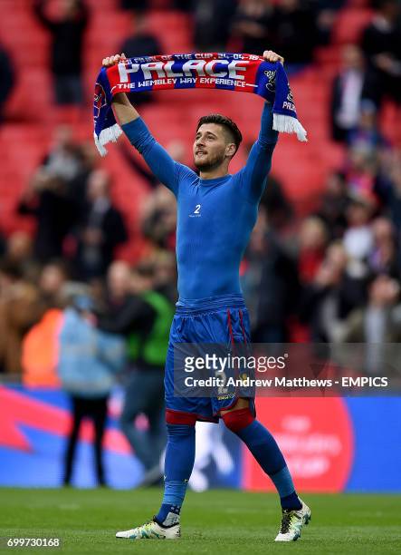 Crystal Palace's Joel Ward celebrates after the final whistle