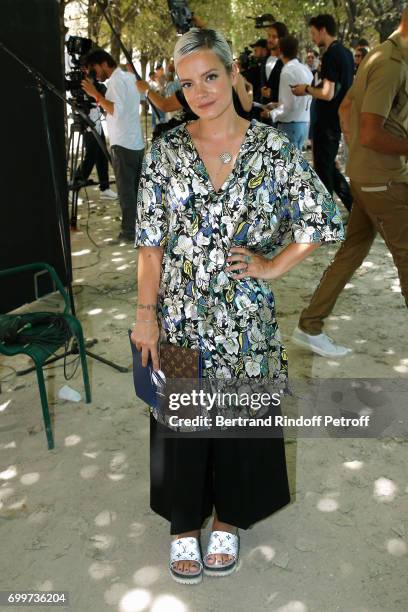 Singer Lily Allen attends the Louis Vuitton Menswear Spring/Summer 2018 show as part of Paris Fashion Week on June 22, 2017 in Paris, France.