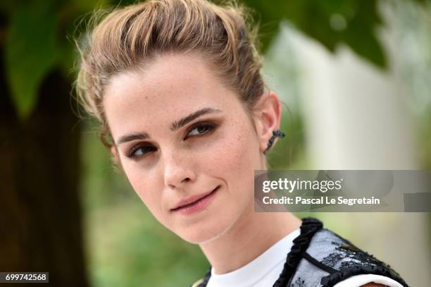 Emma Watson attends "The Circle" Paris Photocall at Hotel Le Bristol on June 22, 2017 in Paris, France.