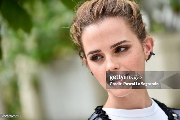 Emma Watson attends "The Circle" Paris Photocall at Hotel Le Bristol on June 22, 2017 in Paris, France.