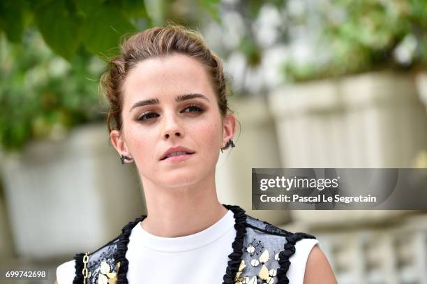 Emma Watson attends "The Circle" Paris Photocall at Hotel Le Bristol on June 22, 2017 in Paris, France.