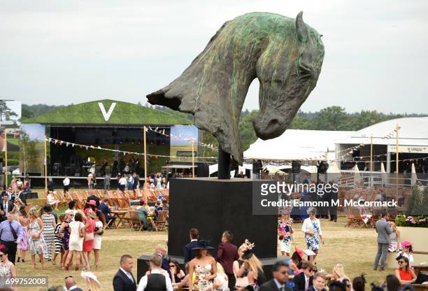 General view of The new enclosure at Royal Ascot - the Village Enclosure on day 3 of Royal Ascot at Ascot Racecourse on June 22, 2017 in Ascot,...