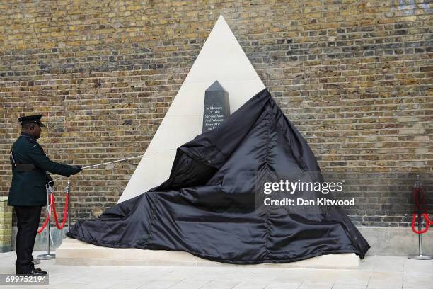 Memorial honoring the two million African and Caribbean military servicemen and women who served in World War I and World War II, is unveiled in...