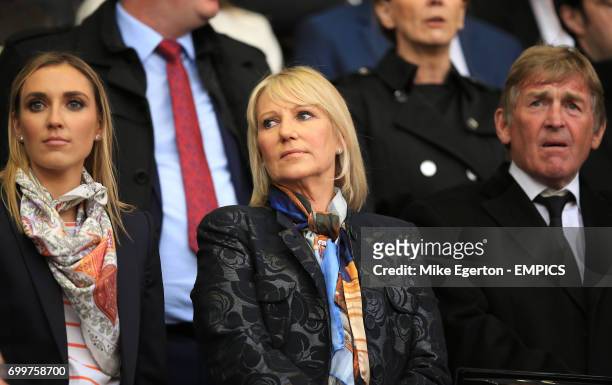 Kenny Dalglish with wife Marina and daughter Lauren in the stands