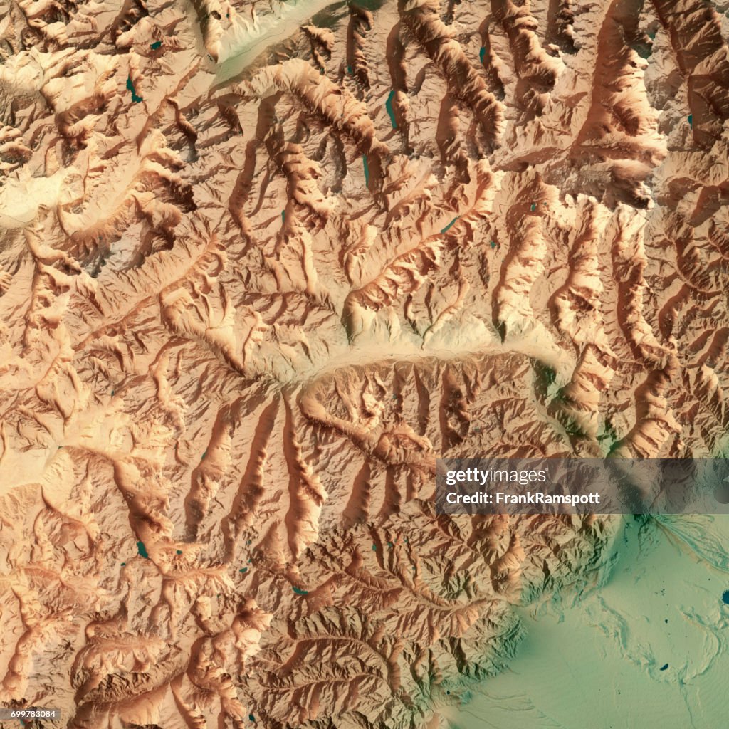 Estado de Valle de Aosta Italia Render 3D mapa topográfico