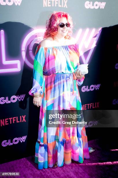 Executive Producer Jenji Kohan arrives for the Premiere Of Netflix's "GLOW" at The Cinerama Dome on June 21, 2017 in Los Angeles, California.