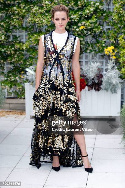 Actress Emma Watson attends 'The Circle' Paris Photocall at Hotel Le Bristol on June 22, 2017 in Paris, France.