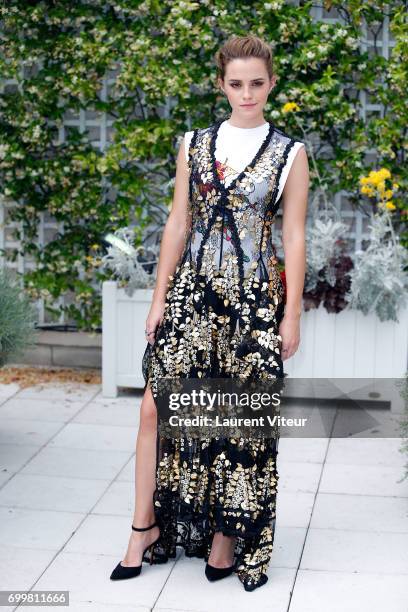 Actress Emma Watson attends 'The Circle' Paris Photocall at Hotel Le Bristol on June 22, 2017 in Paris, France.