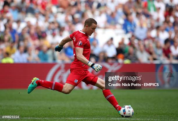 Iceland goalkeeper Hannes Thor Halldorsson