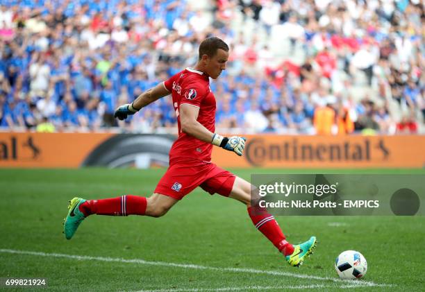 Iceland goalkeeper Hannes Thor Halldorsson