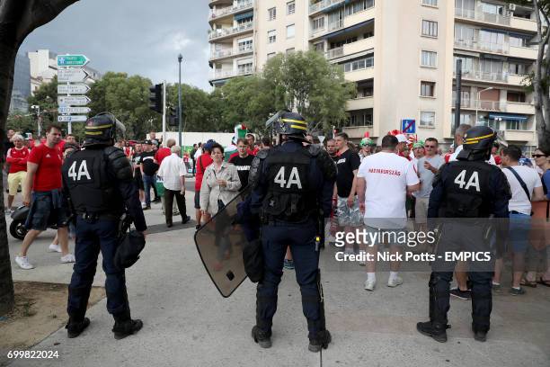 Police watch over Hungary fans