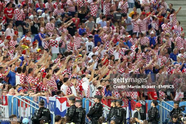 Croatia fans celebrate