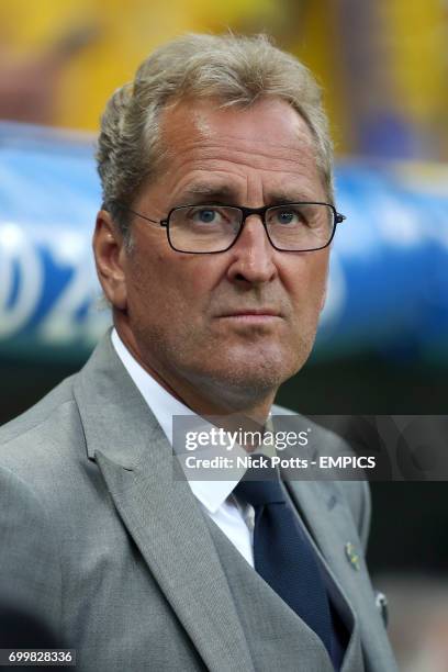 Sweden manager Erik Hamren before the game