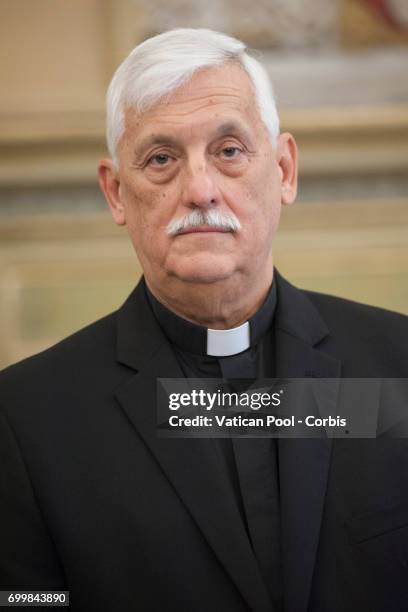 The Superior General of The Society of Jesus father Arturo Sosa Abascal at the Apostolic Library on June 22, 2017 in Vatican City, Vatican.