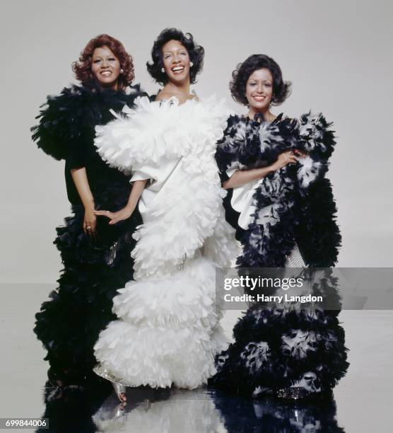 Singers Supremes; Cindy Birdsong, Mary Wilson, Sherri Payne pose for a portrait in 2001 in Los Angeles, California.