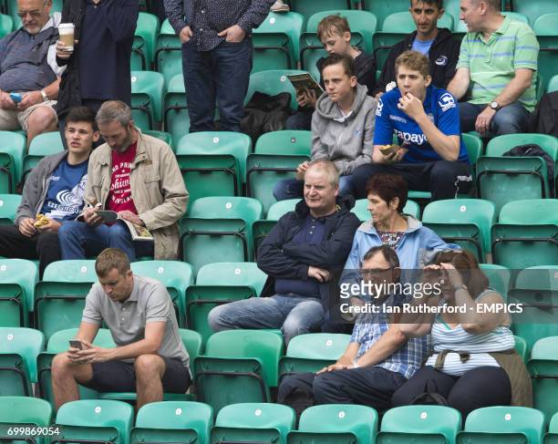 Birmingham City fans in the stands at Easter Road