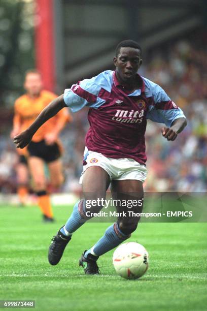 Aston Villa's Dwight Yorke in action.